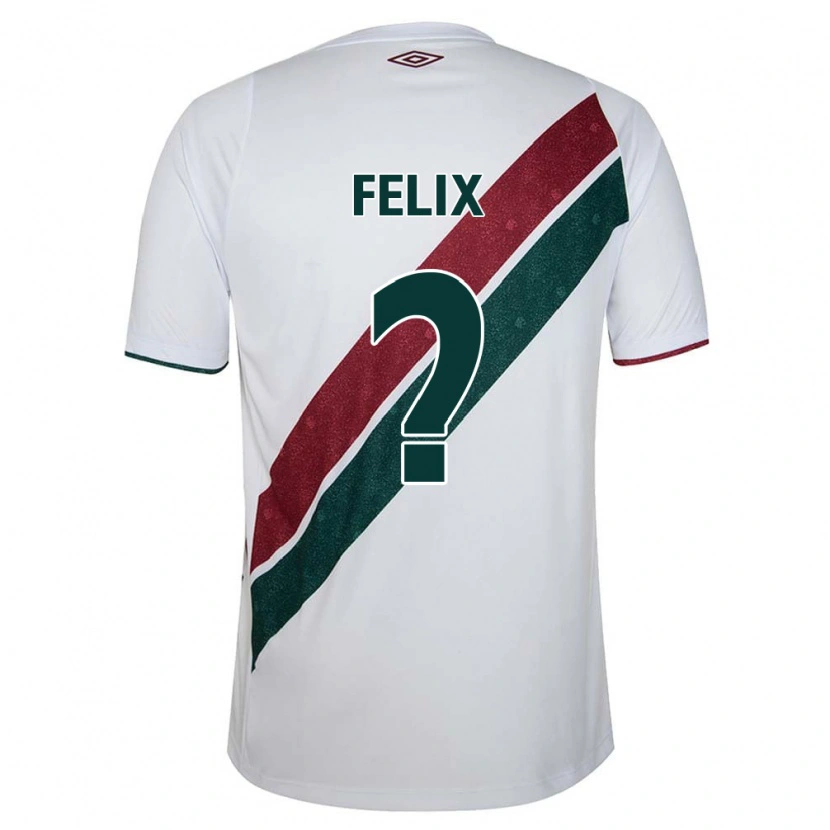 Danxen Homme Maillot Gustavo Felix #0 Vert Bordeaux Blanc Tenues Extérieur 2025/26 T-Shirt