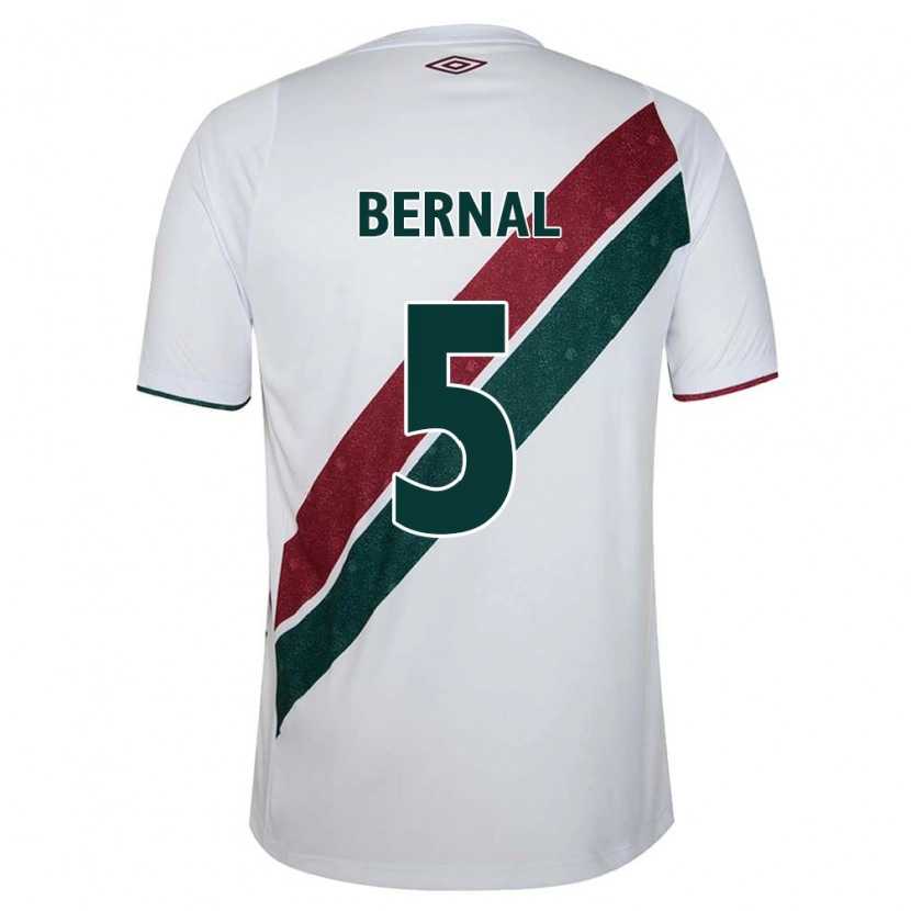 Danxen Homme Maillot Facundo Bernal #5 Vert Bordeaux Blanc Tenues Extérieur 2025/26 T-Shirt