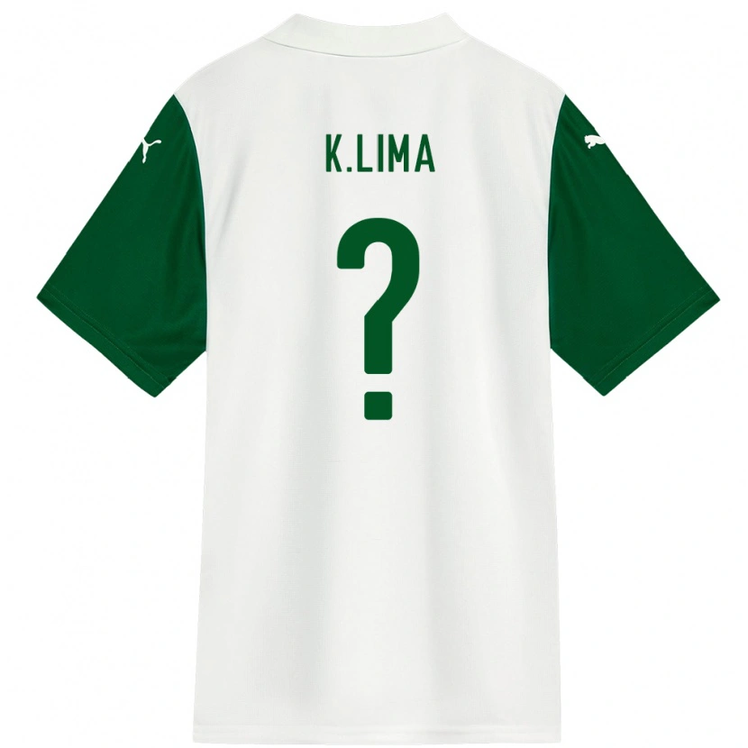 Danxen Homme Maillot Kauan Lima #0 Vert Blanc Tenues Extérieur 2025/26 T-Shirt