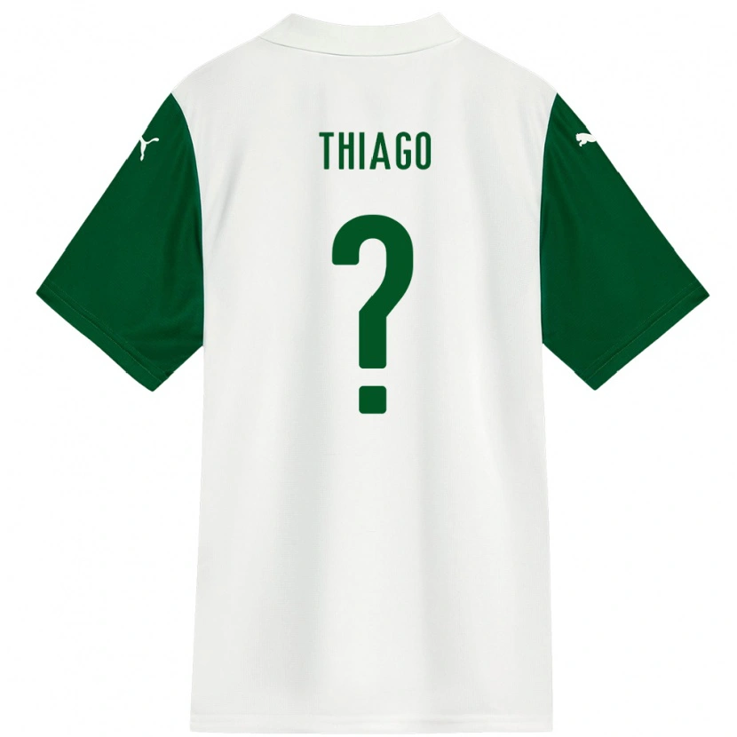 Danxen Homme Maillot Thiago #0 Blanc Vert Tenues Extérieur 2025/26 T-Shirt