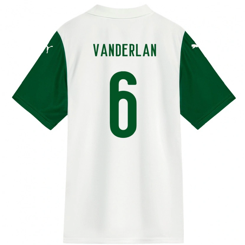 Danxen Homme Maillot Vanderlan #6 Vert Blanc Tenues Extérieur 2025/26 T-Shirt