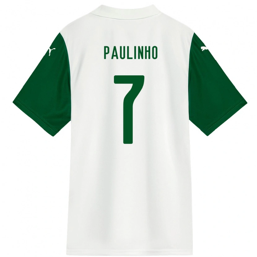 Danxen Homme Maillot Paulinho #7 Vert Blanc Tenues Extérieur 2025/26 T-Shirt