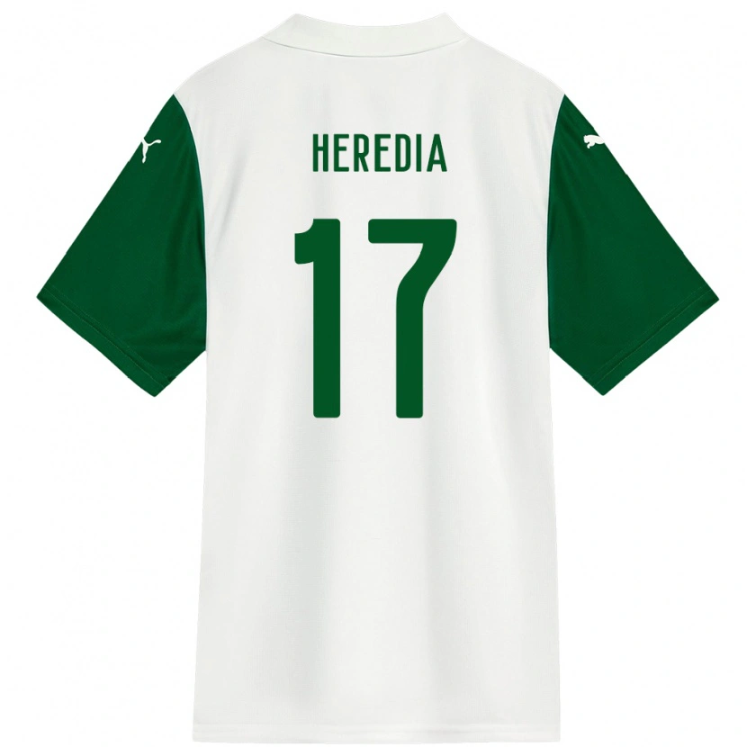 Danxen Homme Maillot Jesus Heredia #17 Vert Blanc Tenues Extérieur 2025/26 T-Shirt