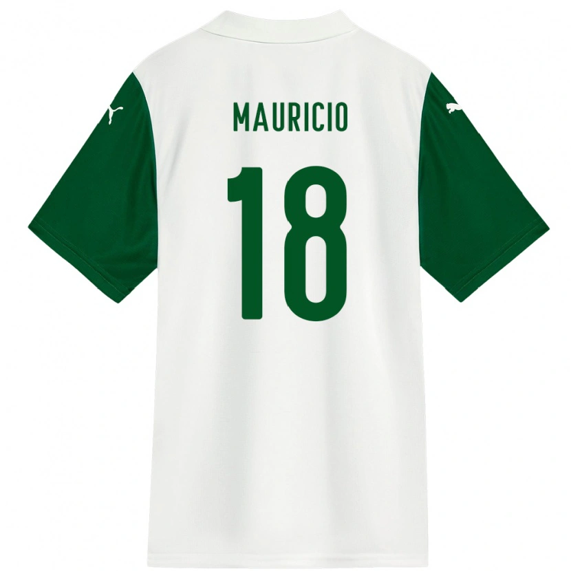 Danxen Homme Maillot Mauricio #18 Vert Blanc Tenues Extérieur 2025/26 T-Shirt