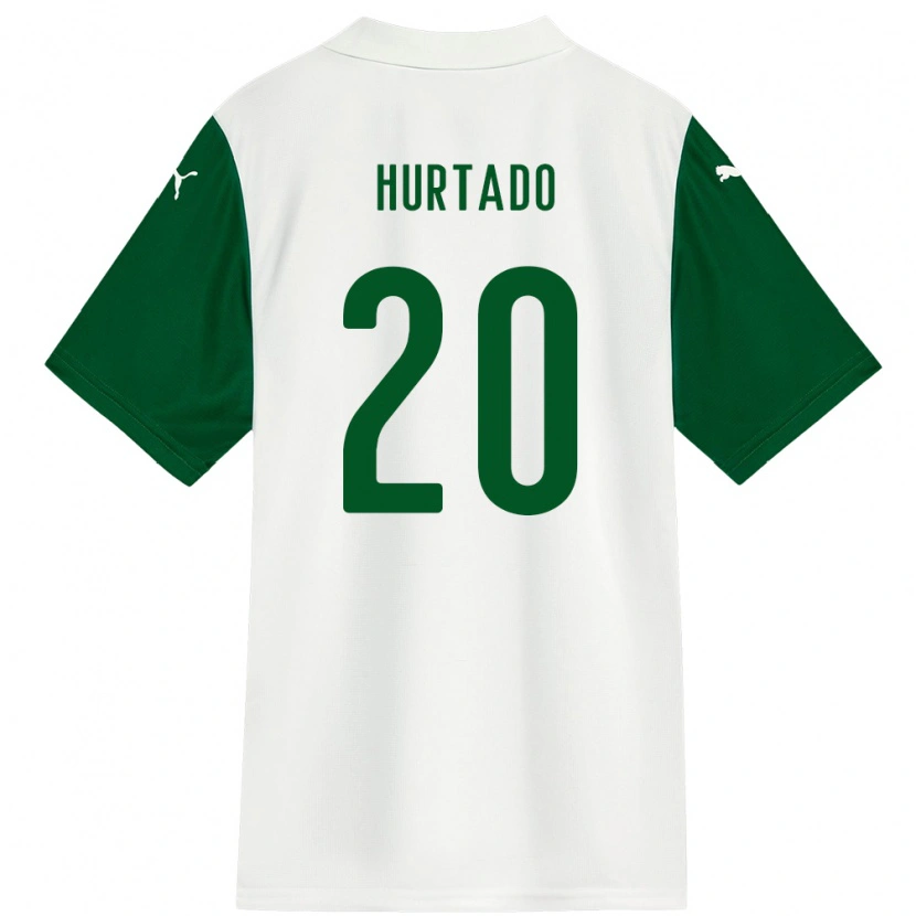 Danxen Homme Maillot Flavio Hurtado #20 Blanc Vert Tenues Extérieur 2025/26 T-Shirt