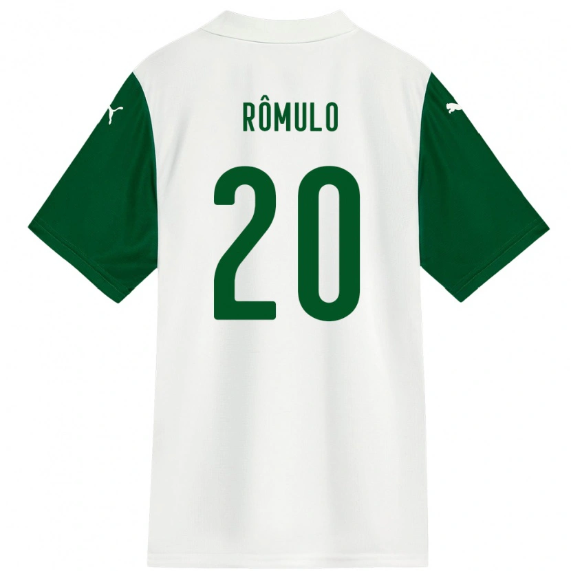 Danxen Homme Maillot Rômulo #20 Vert Blanc Tenues Extérieur 2025/26 T-Shirt