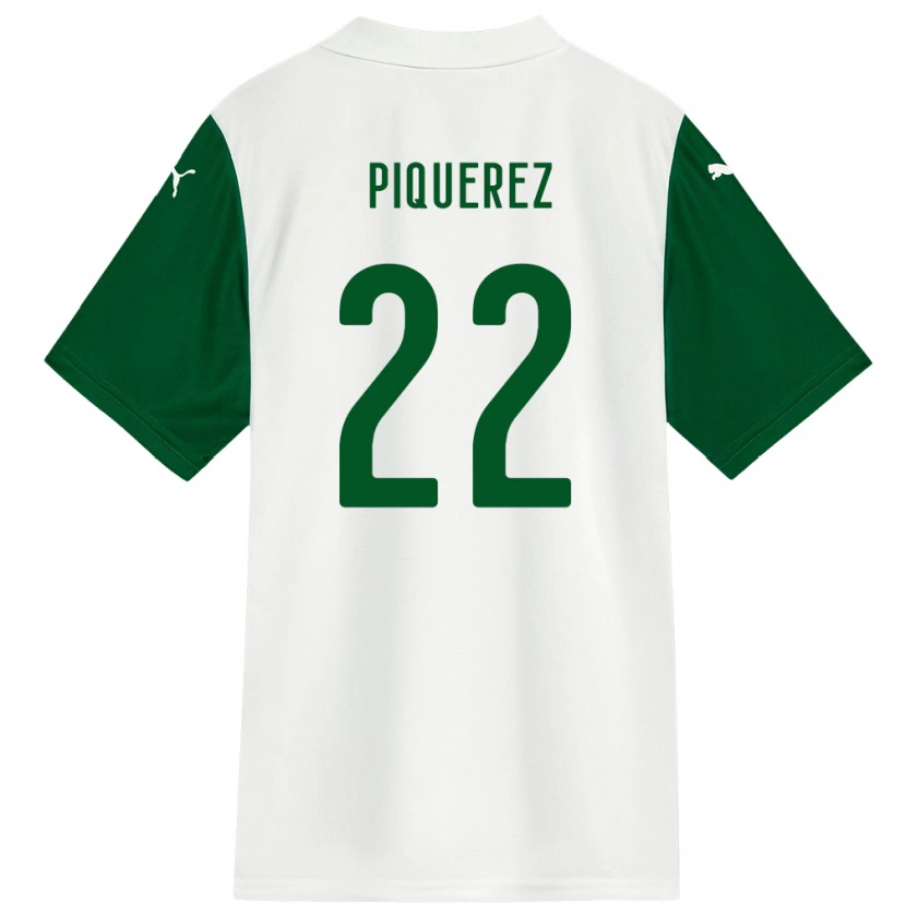 Danxen Homme Maillot Joaquín Piquerez #22 Vert Blanc Tenues Extérieur 2025/26 T-Shirt
