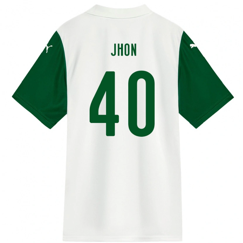 Danxen Homme Maillot Jhon Jhon #40 Vert Blanc Tenues Extérieur 2025/26 T-Shirt