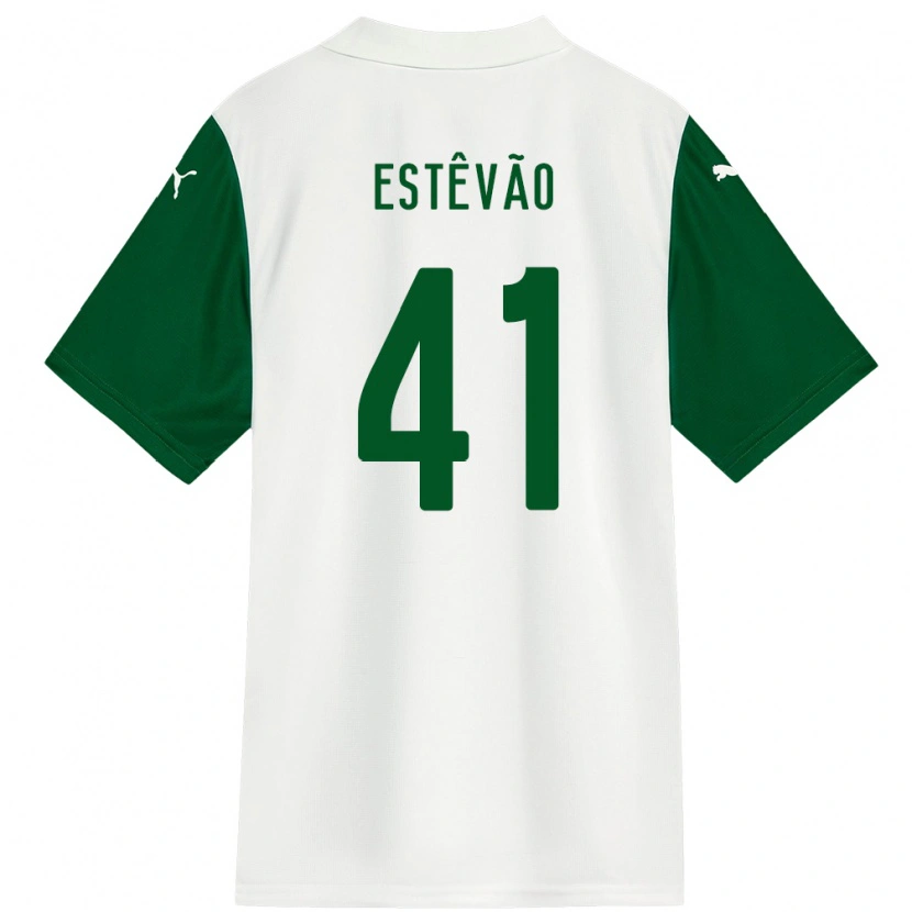 Danxen Homme Maillot Estêvão #41 Vert Blanc Tenues Extérieur 2025/26 T-Shirt