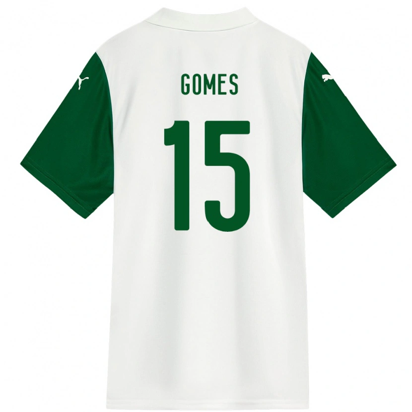 Danxen Homme Maillot Bianca Gomes #15 Blanc Vert Tenues Extérieur 2025/26 T-Shirt