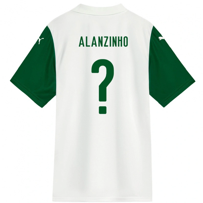 Danxen Homme Maillot Alanzinho #0 Vert Blanc Tenues Extérieur 2025/26 T-Shirt