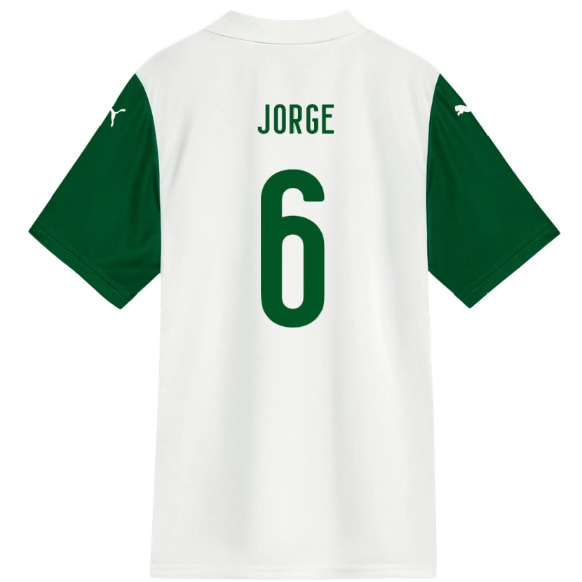 Danxen Homme Maillot Jorge #6 Vert Blanc Tenues Extérieur 2025/26 T-Shirt