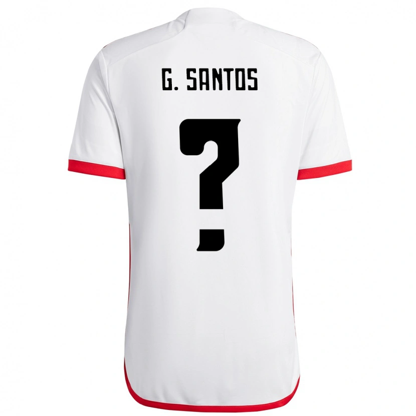 Danxen Homme Maillot Guilherme Santos #0 Rouge Noir Tenues Extérieur 2025/26 T-Shirt