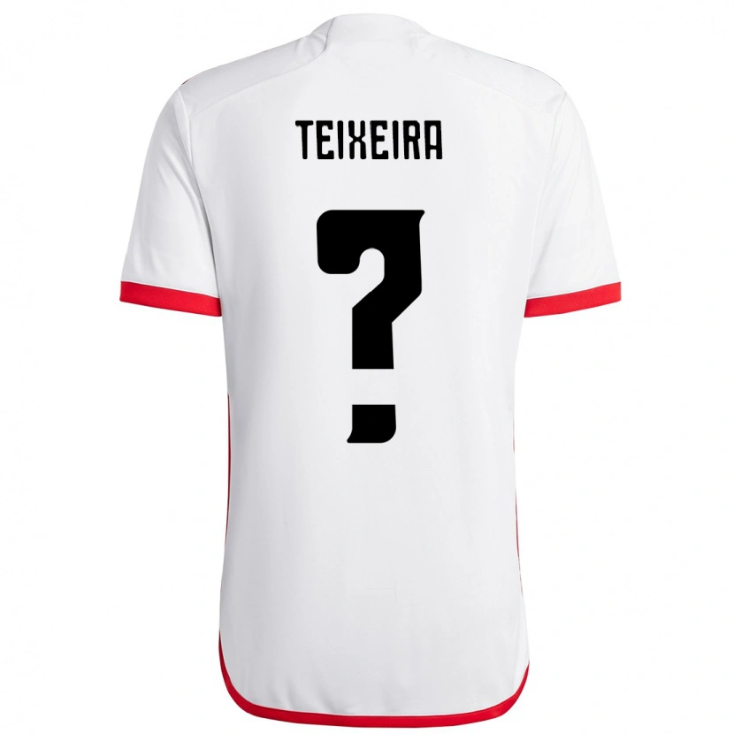 Danxen Homme Maillot Guilherme Teixeira #0 Rouge Noir Tenues Extérieur 2025/26 T-Shirt