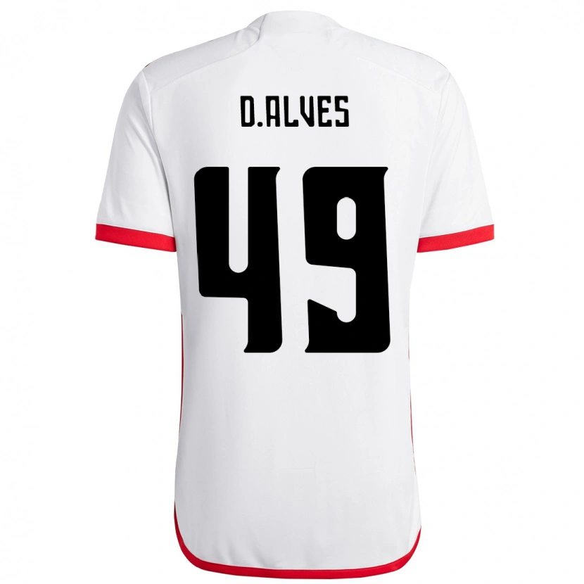 Danxen Homme Maillot Dyogo Alves #49 Rouge Noir Tenues Extérieur 2025/26 T-Shirt