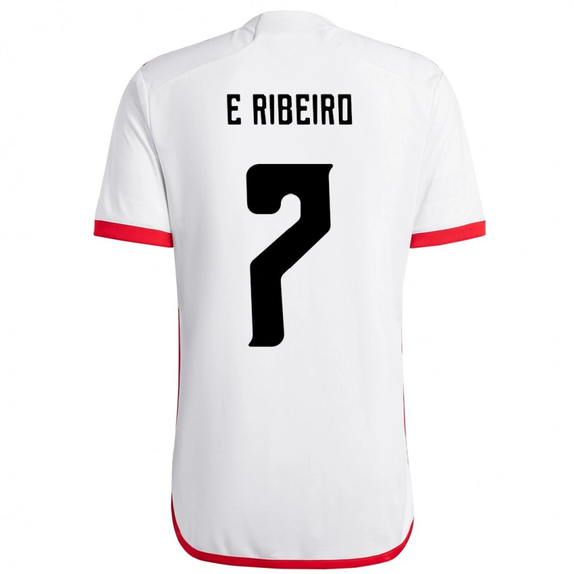 Danxen Homme Maillot Everton Ribeiro #7 Rouge Noir Tenues Extérieur 2025/26 T-Shirt