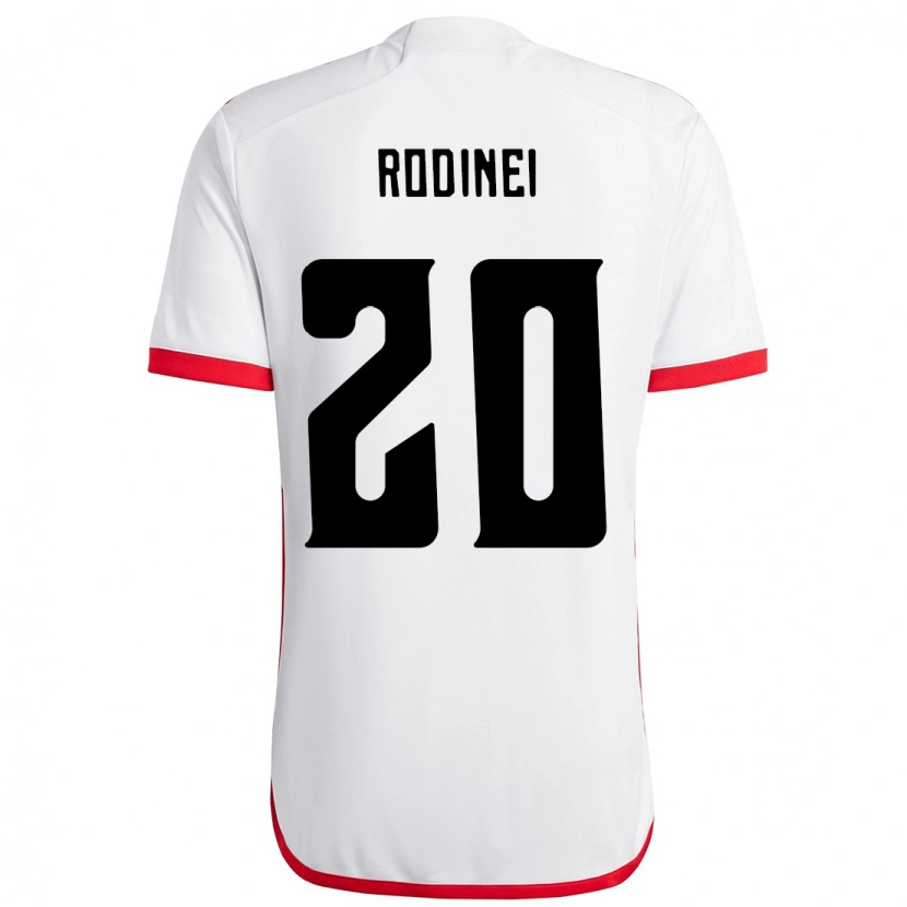 Danxen Homme Maillot Rodinei #20 Blanc Rouge Tenues Extérieur 2025/26 T-Shirt