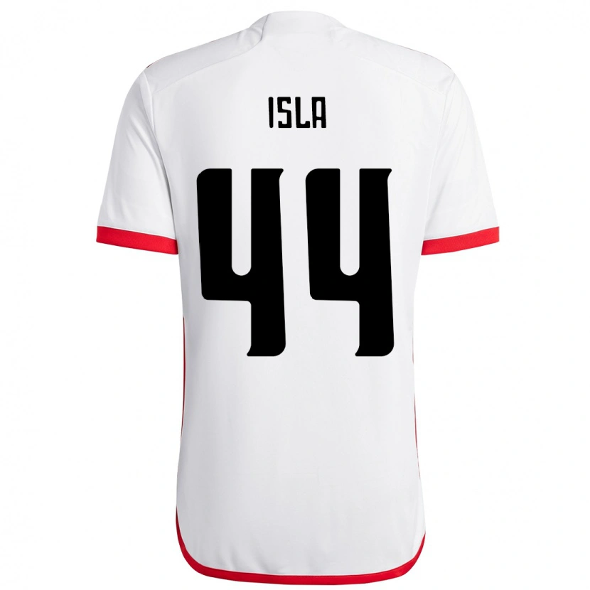 Danxen Homme Maillot Mauricio Isla #44 Blanc Rouge Tenues Extérieur 2025/26 T-Shirt