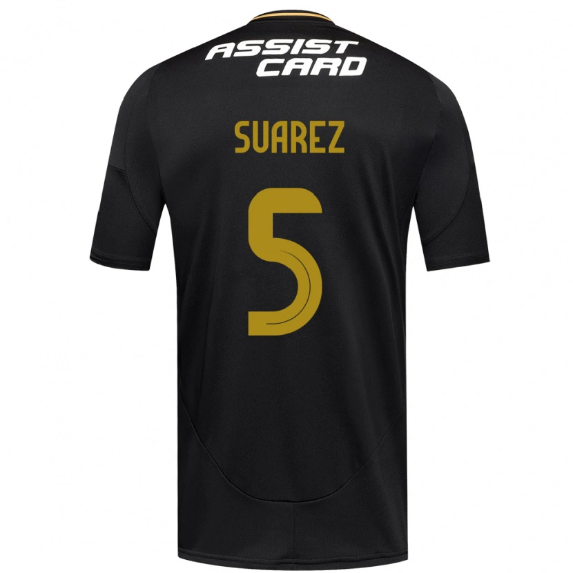 Danxen Homme Maillot Nicolás Suarez #5 Noir Blanc Jaune Tenues Extérieur 2025/26 T-Shirt