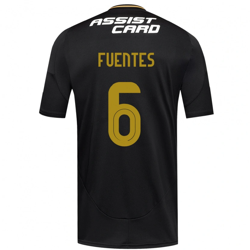 Danxen Homme Maillot César Fuentes #6 Noir Blanc Jaune Tenues Extérieur 2025/26 T-Shirt