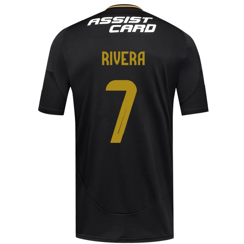 Danxen Homme Maillot Francisco Rivera #7 Noir Blanc Jaune Tenues Extérieur 2025/26 T-Shirt
