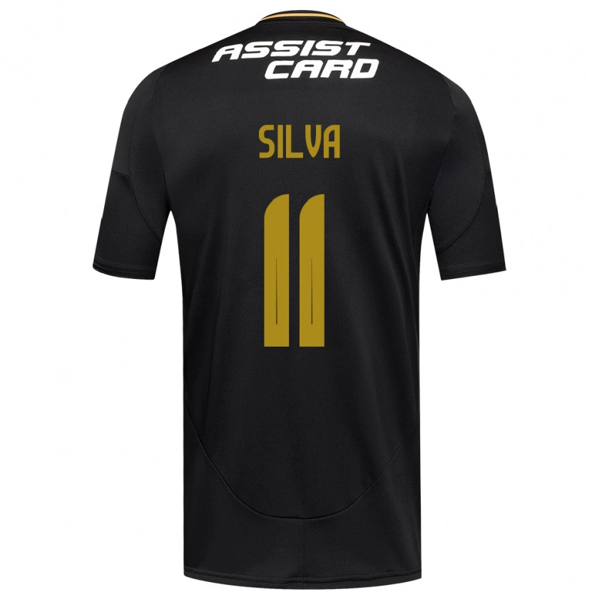 Danxen Homme Maillot Martín Silva #11 Noir Blanc Jaune Tenues Extérieur 2025/26 T-Shirt