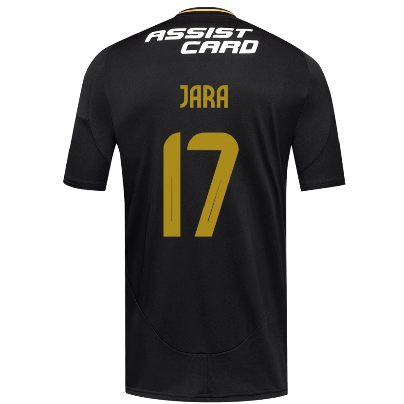 Danxen Homme Maillot Ignacio Jara #17 Noir Blanc Jaune Tenues Extérieur 2025/26 T-Shirt