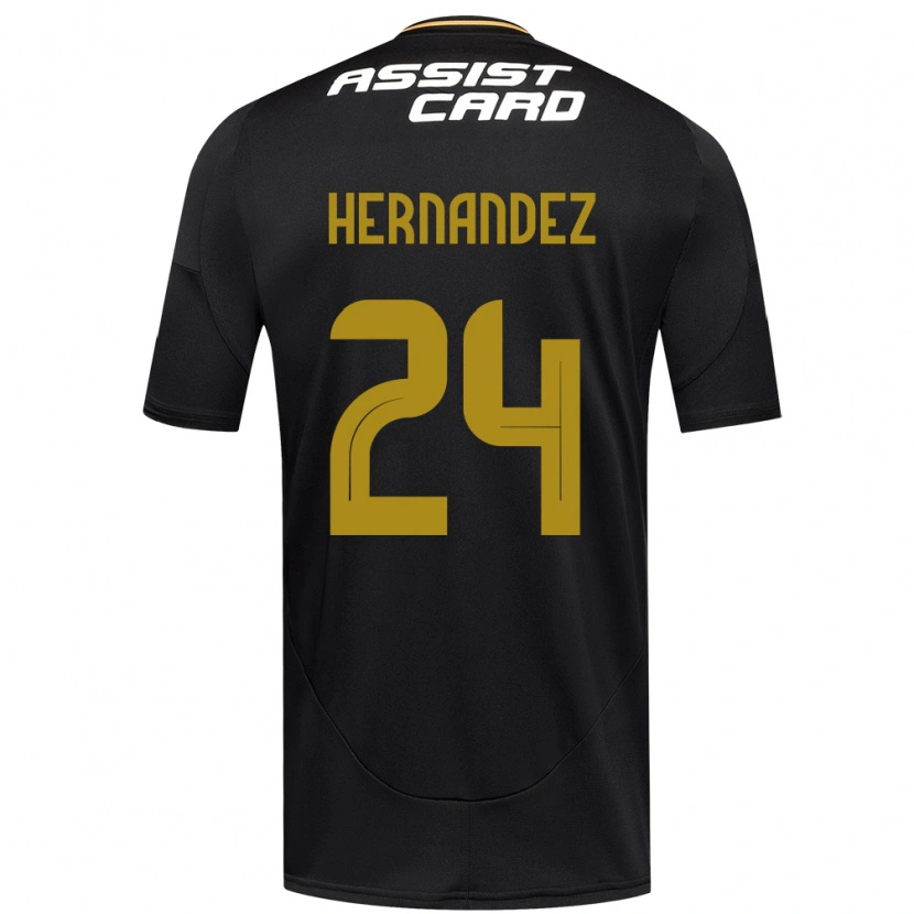 Danxen Homme Maillot Leandro Hernández #24 Noir Blanc Jaune Tenues Extérieur 2025/26 T-Shirt