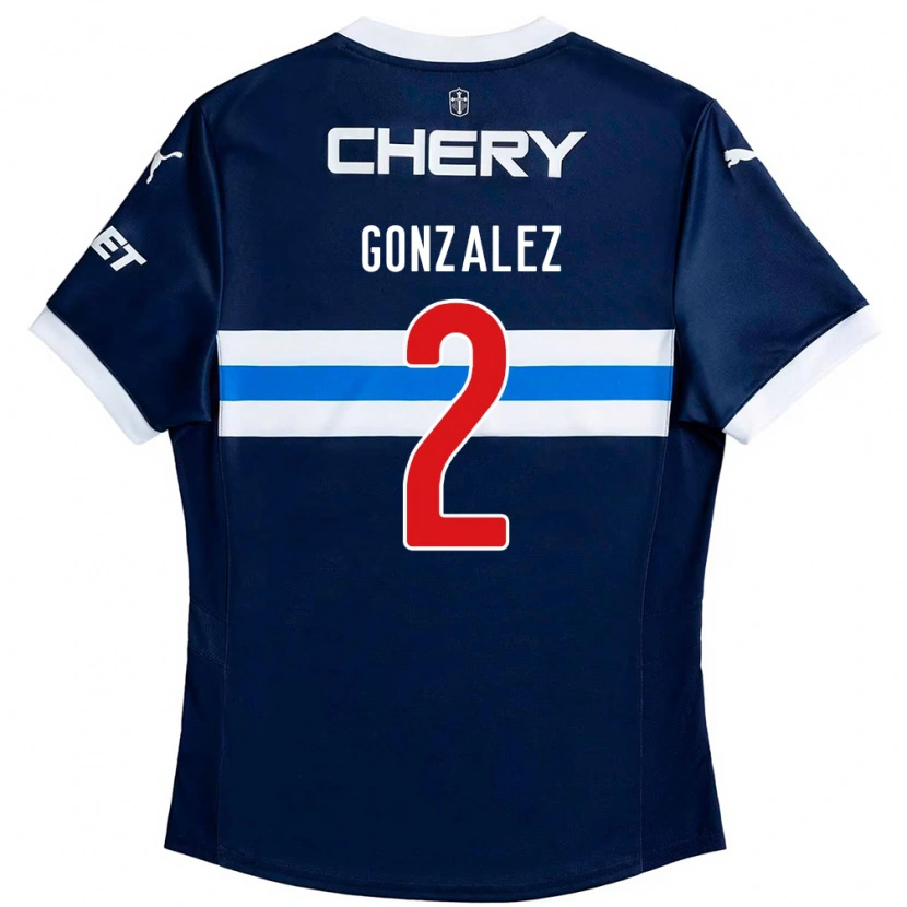 Danxen Homme Maillot Daniel González #2 Bleu Royal Blanc Tenues Extérieur 2025/26 T-Shirt