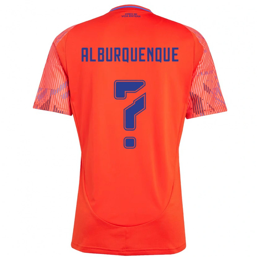 Danxen Homme Maillot José Alburquenque #0 Orange Rouge Tenues Extérieur 2025/26 T-Shirt