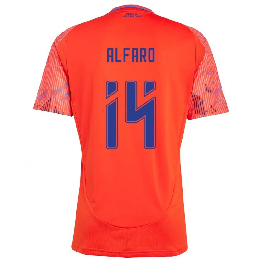 Danxen Homme Maillot Julián Alfaro #14 Orange Rouge Tenues Extérieur 2025/26 T-Shirt