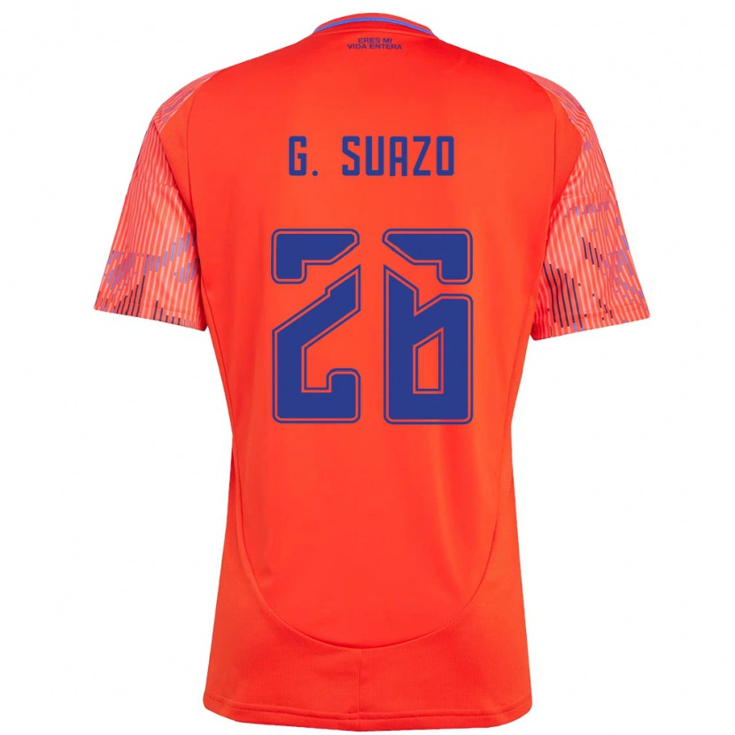Danxen Homme Maillot Grettel Suazo #26 Orange Rouge Tenues Extérieur 2025/26 T-Shirt