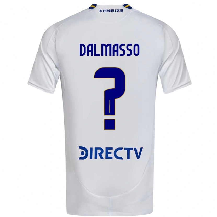 Danxen Homme Maillot Santiago Dalmasso #0 Blanc Bleu Tenues Extérieur 2025/26 T-Shirt