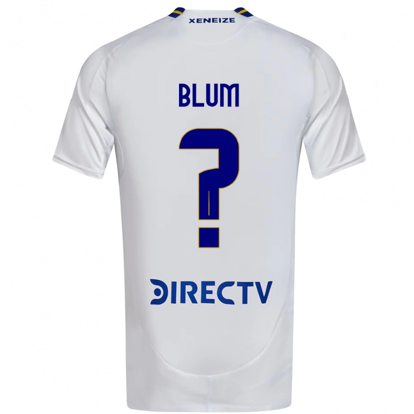 Danxen Homme Maillot Baltazar Blum #0 Blanc Bleu Tenues Extérieur 2025/26 T-Shirt