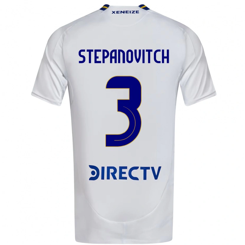 Danxen Homme Maillot Nicolás Stepanovitch #3 Blanc Bleu Tenues Extérieur 2025/26 T-Shirt