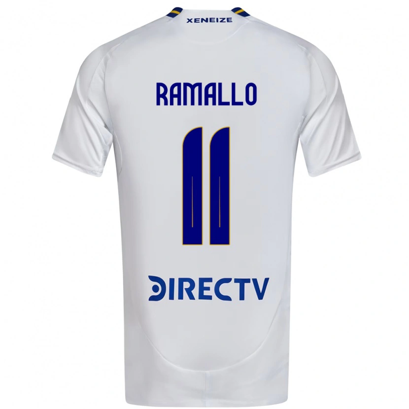 Danxen Homme Maillot Yael Ramallo #11 Blanc Bleu Tenues Extérieur 2025/26 T-Shirt