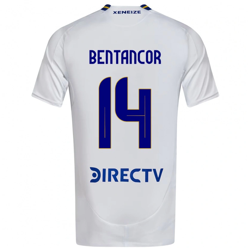 Danxen Homme Maillot Thomás Bentancor #14 Blanc Bleu Tenues Extérieur 2025/26 T-Shirt