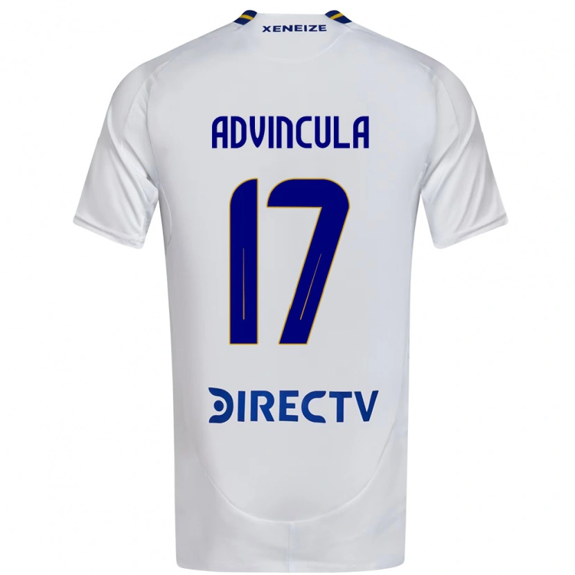 Danxen Homme Maillot Luis Advíncula #17 Blanc Bleu Tenues Extérieur 2025/26 T-Shirt