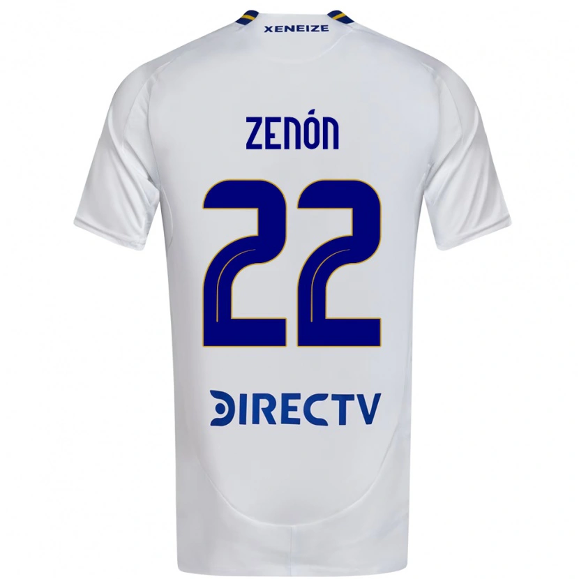 Danxen Homme Maillot Kevin Zenón #22 Blanc Bleu Tenues Extérieur 2025/26 T-Shirt