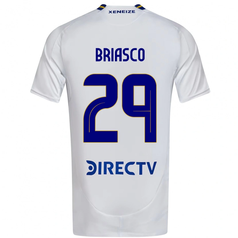 Danxen Homme Maillot Norberto Briasco #29 Blanc Bleu Tenues Extérieur 2025/26 T-Shirt
