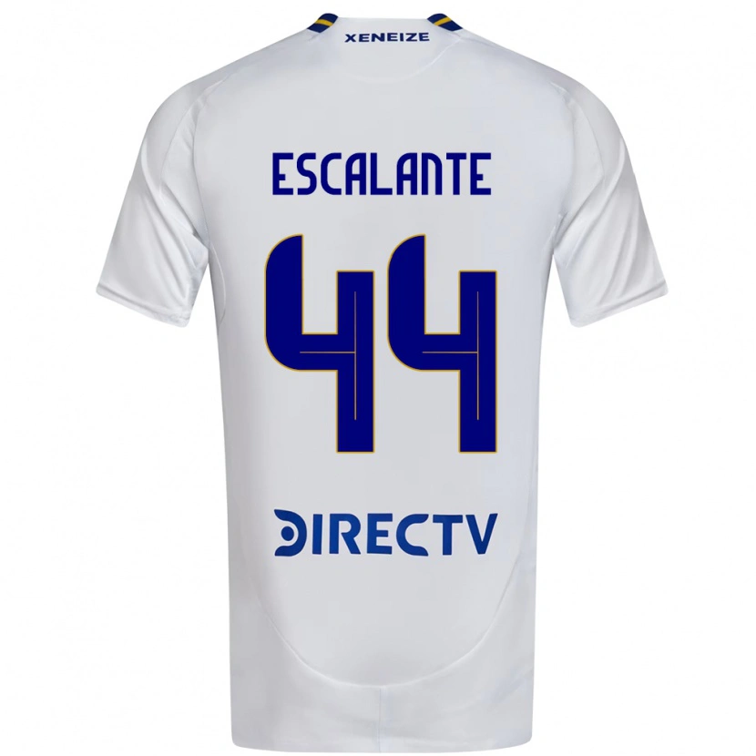 Danxen Homme Maillot Israel Escalante #44 Blanc Bleu Tenues Extérieur 2025/26 T-Shirt