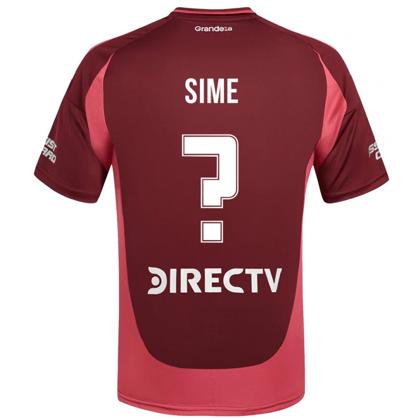 Danxen Homme Maillot Sebastián Sime #0 Bordeaux Magenta Tenues Extérieur 2025/26 T-Shirt