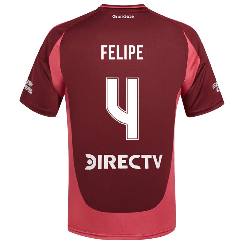 Danxen Homme Maillot Carina Felipe Silva #4 Bordeaux Magenta Tenues Extérieur 2025/26 T-Shirt