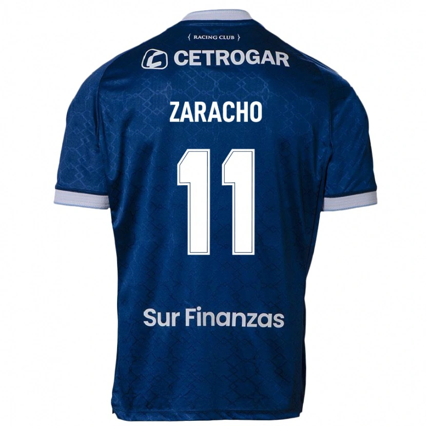 Danxen Homme Maillot Matías Zaracho #11 Bleu Foncé Tenues Extérieur 2025/26 T-Shirt