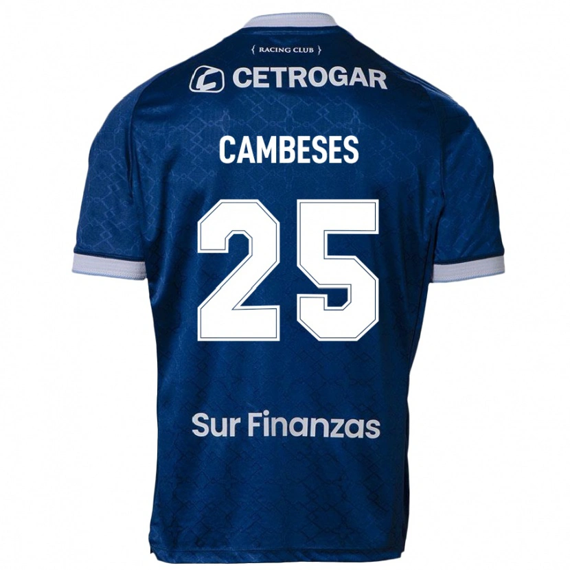 Danxen Homme Maillot Facundo Cambeses #25 Bleu Ciel Tenues Extérieur 2025/26 T-Shirt