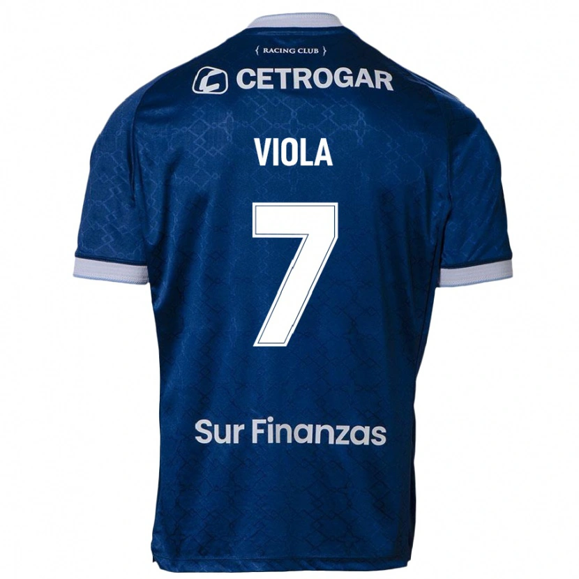 Danxen Homme Maillot Nazarena Viola #7 Bleu Foncé Tenues Extérieur 2025/26 T-Shirt