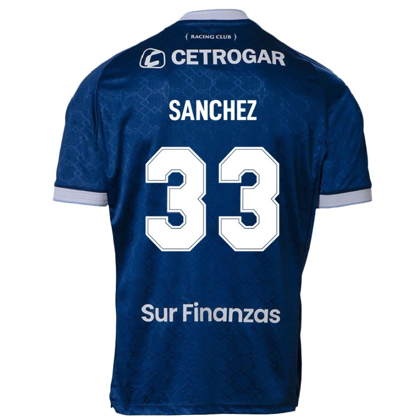 Danxen Homme Maillot Sergio Sanchez #33 Bleu Foncé Tenues Extérieur 2025/26 T-Shirt