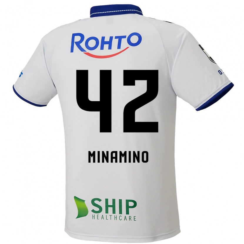 Danxen Homme Maillot Harumi Minamino #42 Bleu Blanc Noir Tenues Extérieur 2025/26 T-Shirt