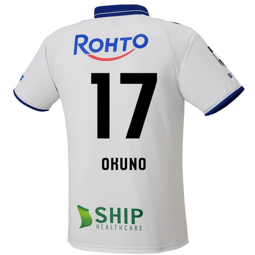 Danxen Homme Maillot Kohei Okuno #17 Bleu Blanc Noir Tenues Extérieur 2025/26 T-Shirt