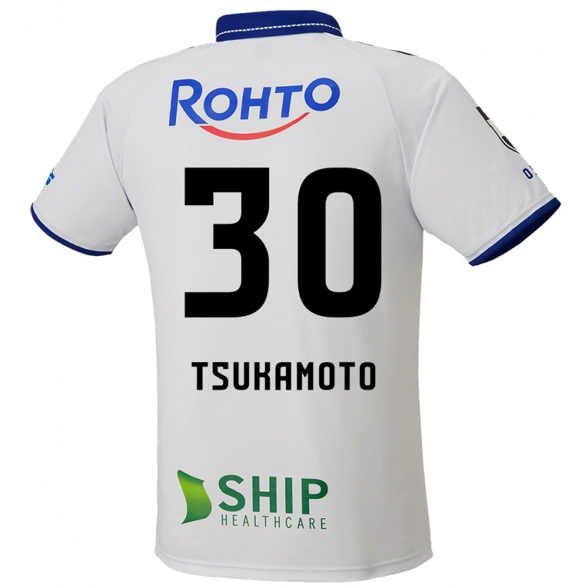Danxen Homme Maillot Dai Tsukamoto #30 Blanc Bleu Noir Tenues Extérieur 2025/26 T-Shirt
